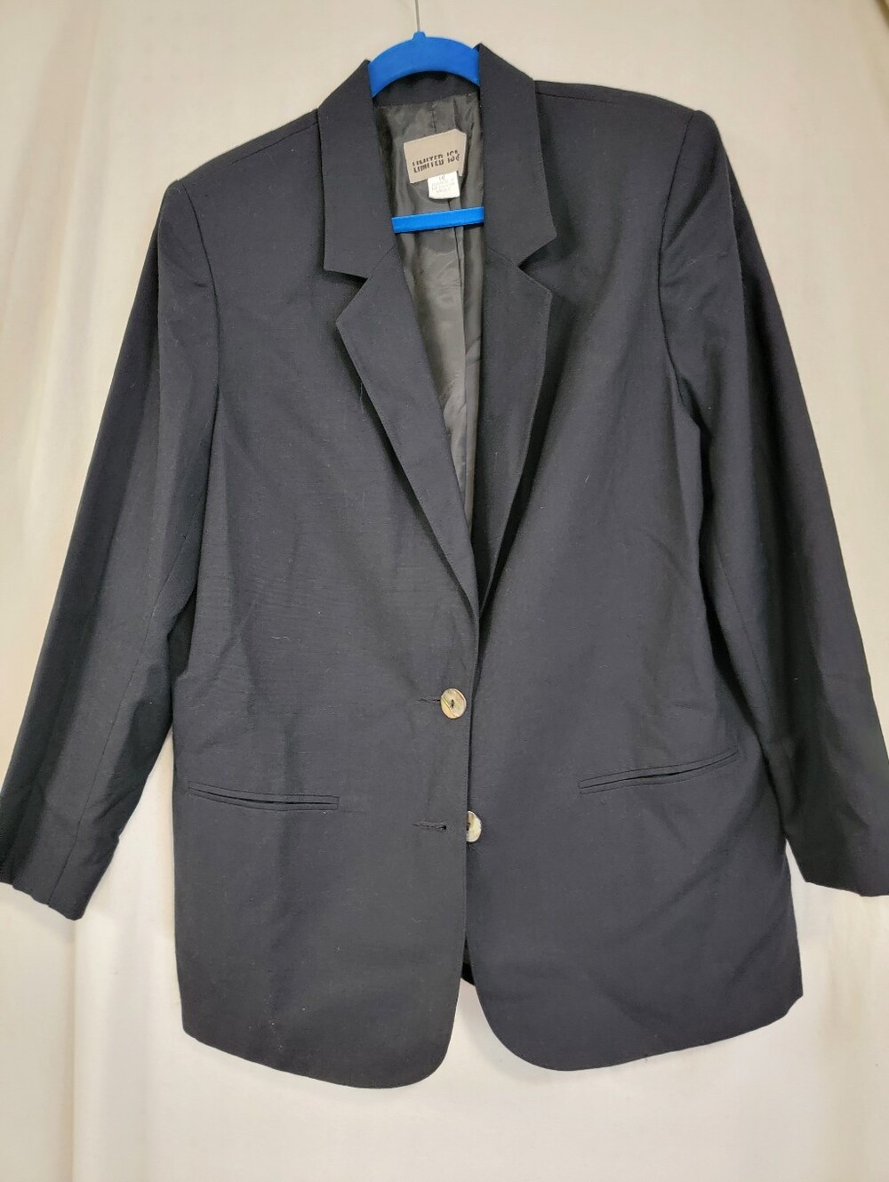The Limited Navy Blazer with Notch Lapel